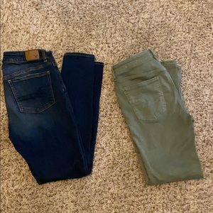2 pairs of American Eagle Jeans. Price is for both